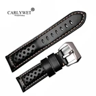 CARLYWET 22 24 26 мм, оптовая продажа, черный, коричневый ремешок для ремешка с матовой пряжкой для RADIOMIR