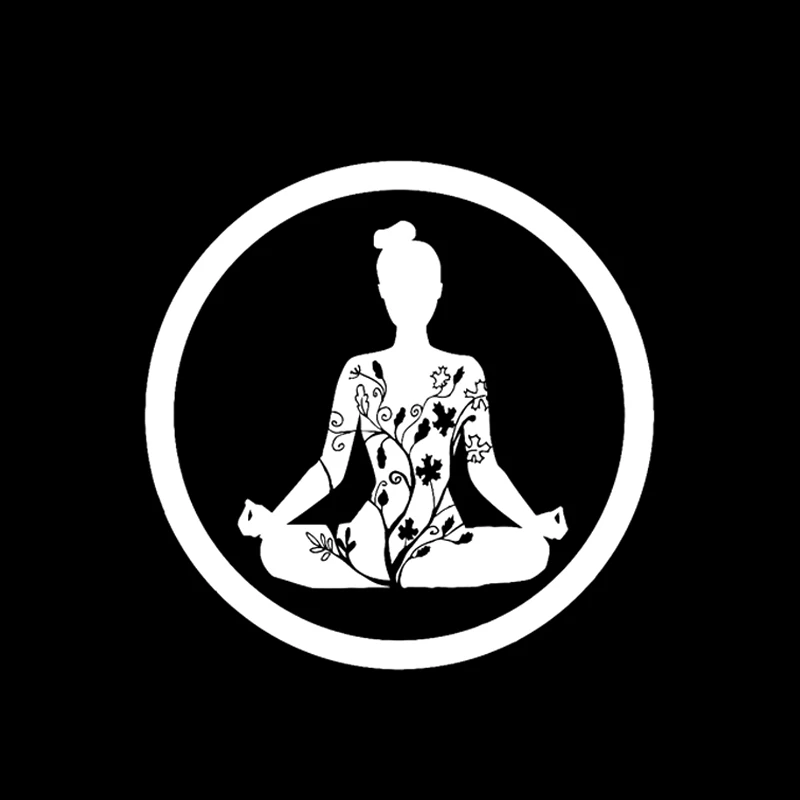 QYPF 12 9*12 9 крутой Спорт Йога Zen медитация Лотос поза автомобиля моделирование