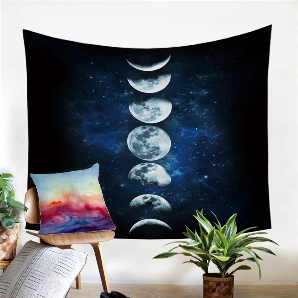 Постельное белье Outlet Moon Eclipse Changing гобелен с 3D принтом галактики ковер пейзаж