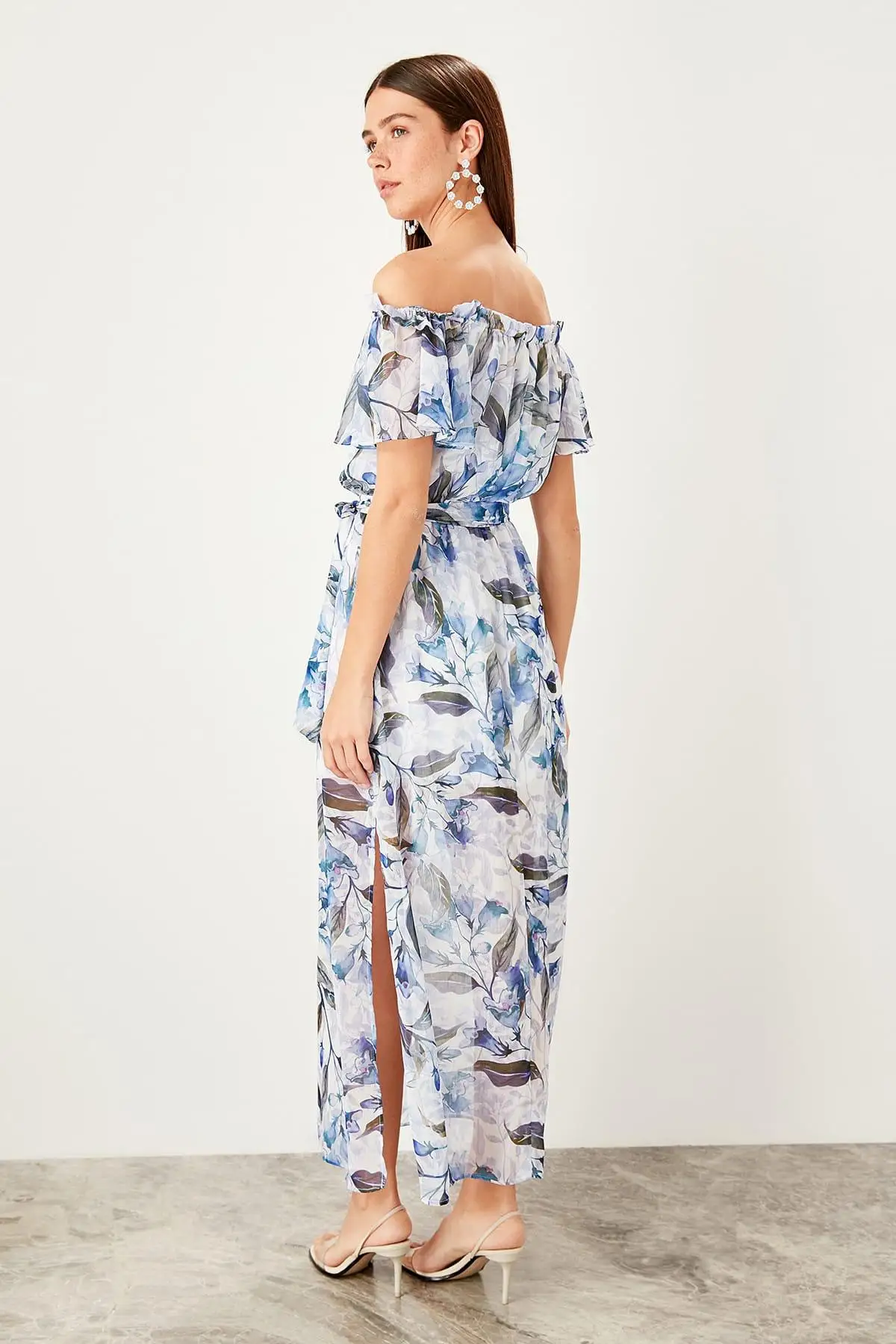 Платье с разноцветным узором Trendyol TWOSS19XM0272|Женские платья| |