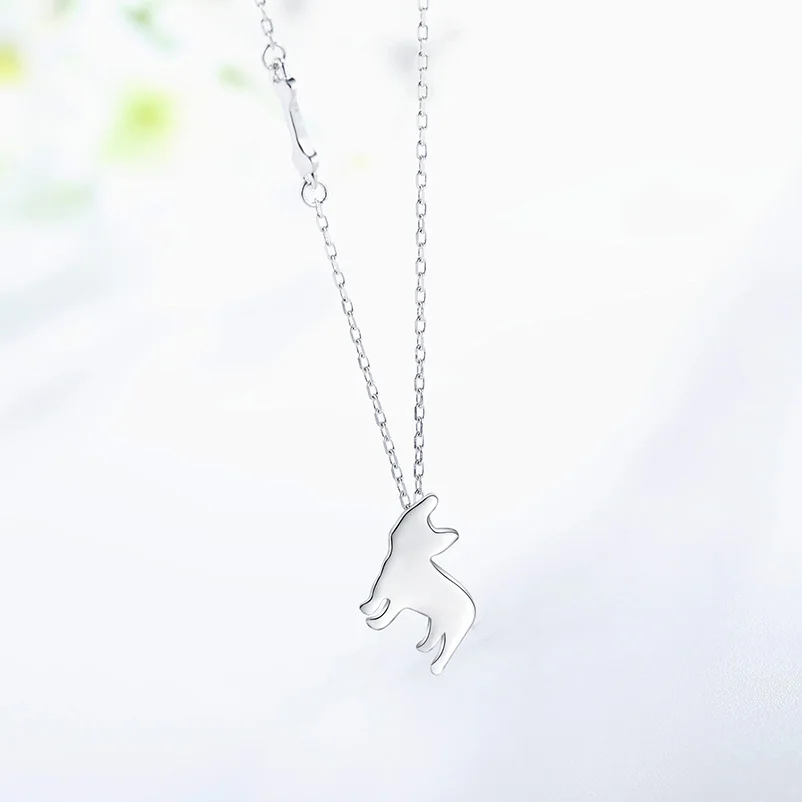 Cute Animal Dog 925 Sterling Silver Pendant Necklaces For Women Girls 2018 New Arrival Fashion Party Fine Jewelry TWED241 | Украшения и