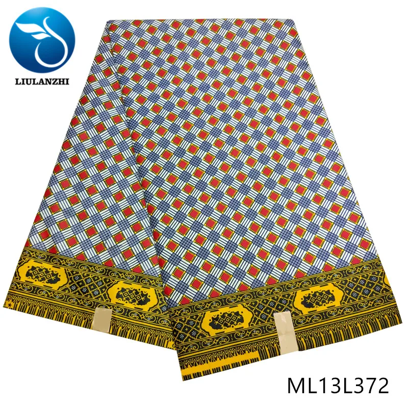 LIULANZHI African wax fabrics New arrival multicolor printing ankara wax fabric for dress 6yards polyester wax ML13L357-ML13L374