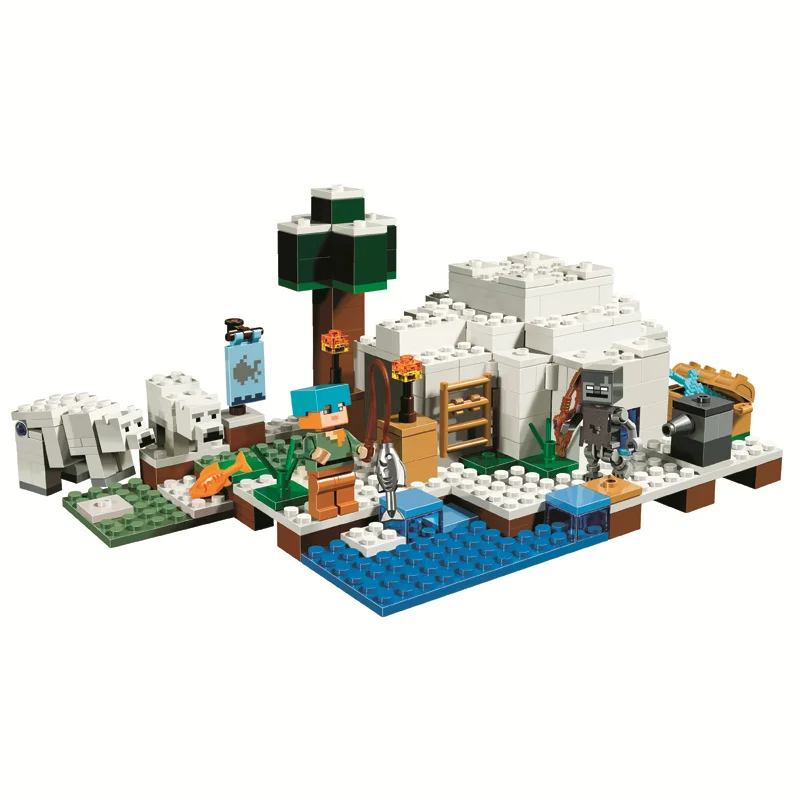 Bela 2018 Новинка 284 шт Minecraft 21142 Полярный купол строительные блоки кирпичи игрушки