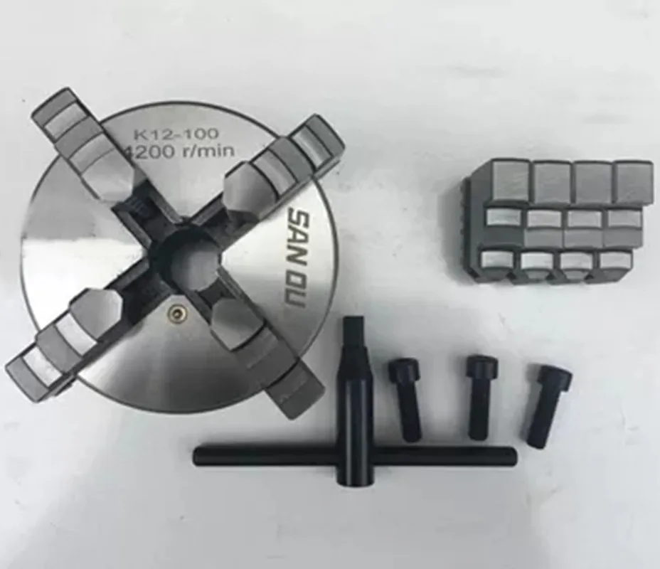 

4Jaw 100mm Lathe Chuck 4 Jaw 4" Self-centering Chuck Hardened Steel Plain Back CNC Metalworking