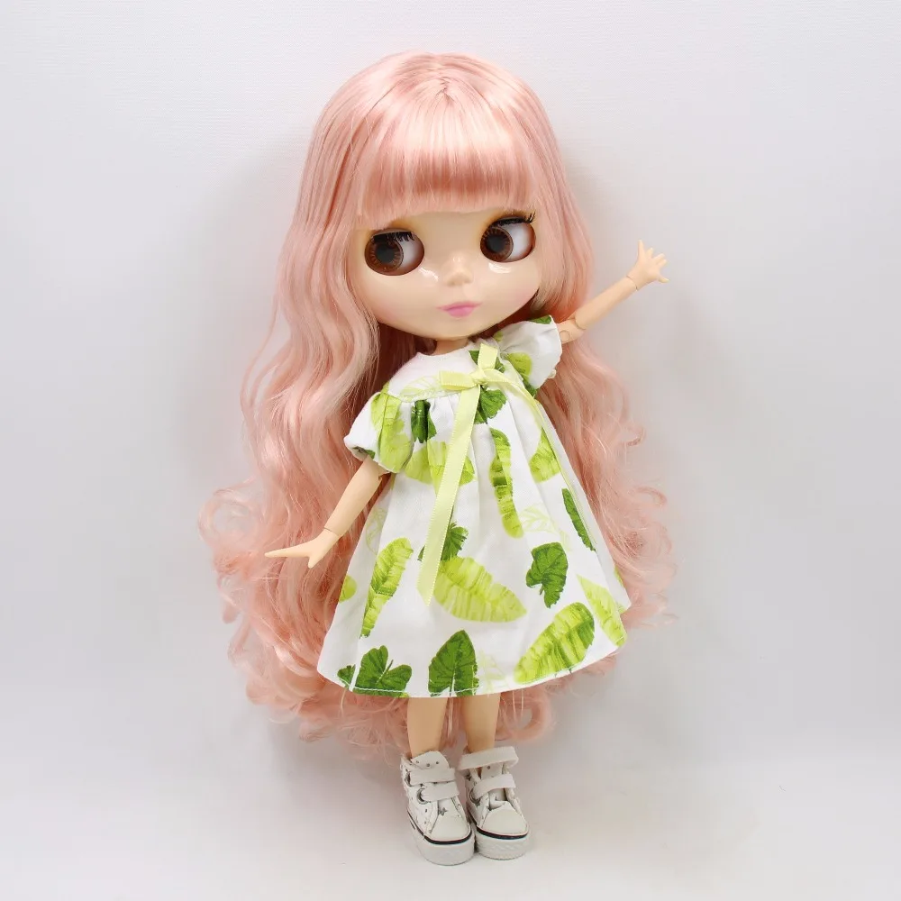 

ICY DBS Blyth Doll 1/6 bjd pink hair natural skin joint body shiny face 30cm nude doll girls birthday gift