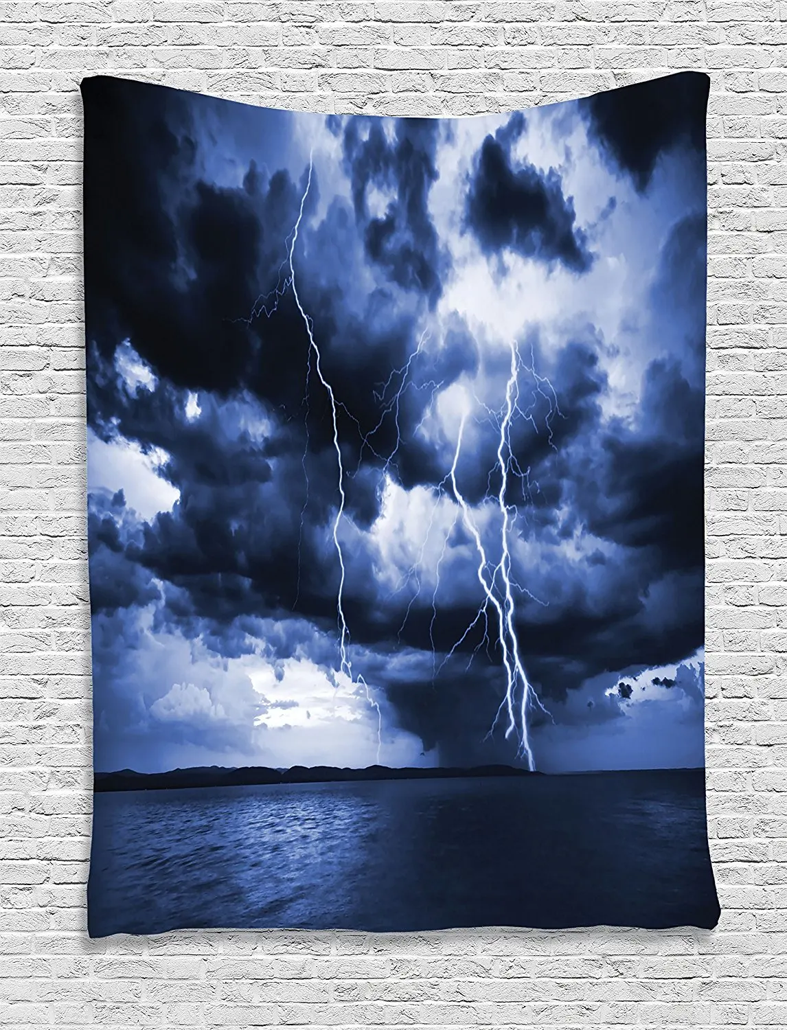 Гобелен с изображением неба темное озеро дом Декор величественное небо вид