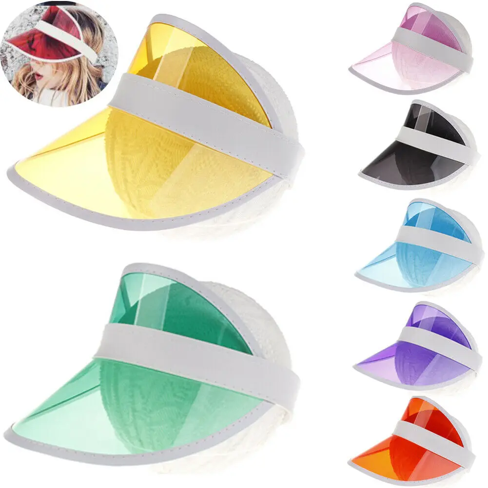 Summer Hat Sun Visor Party Casual Clear Plastic PVC Kids Sunscreen Cap Sunshade Beach | Детская одежда и обувь
