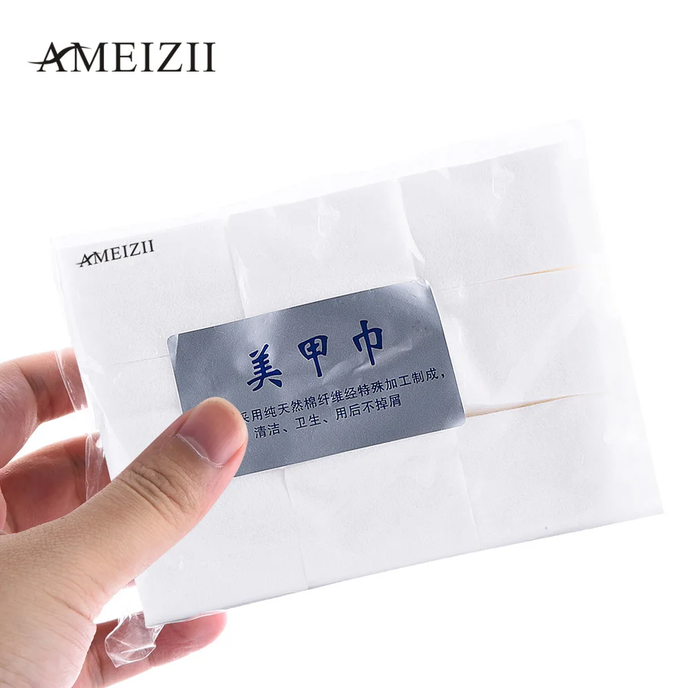 Ameizii 900 pc гель для снятия лака ногтей салфетки маникюр без ворса 100% хлопок