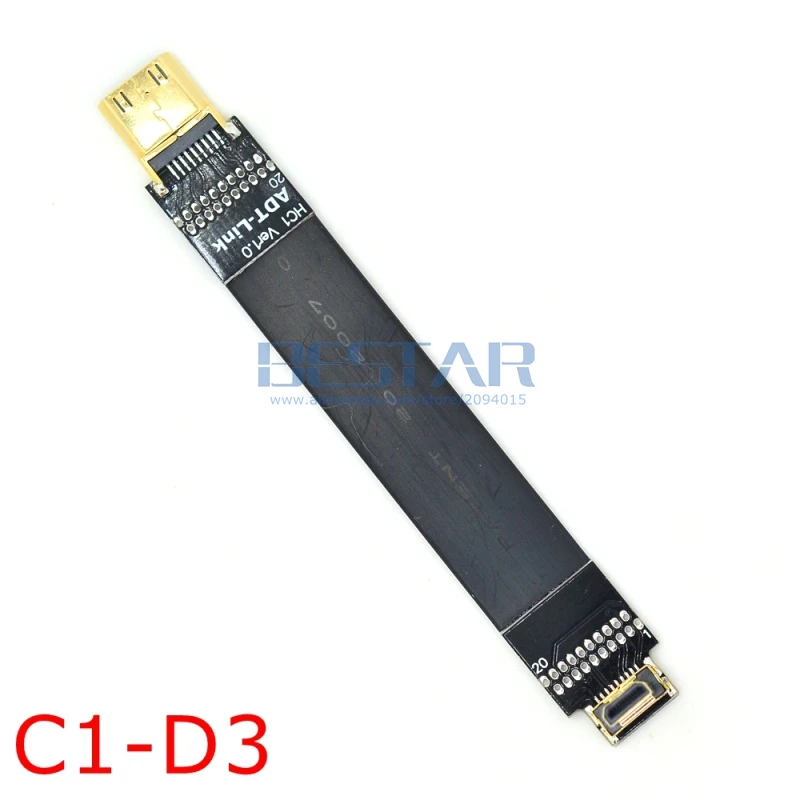 C1 FPV Mini HDMI штекер к 2 0 Micro экранированный FPC плоский кабель 4k 60 Гц 5 см м для