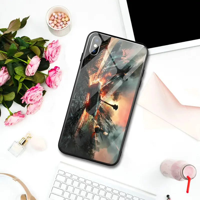 Телефонные чехлы из закаленного стекла для iPhone 5 5S SE X XR XS Max 10 7 6 6s 8 Plus | Мобильные