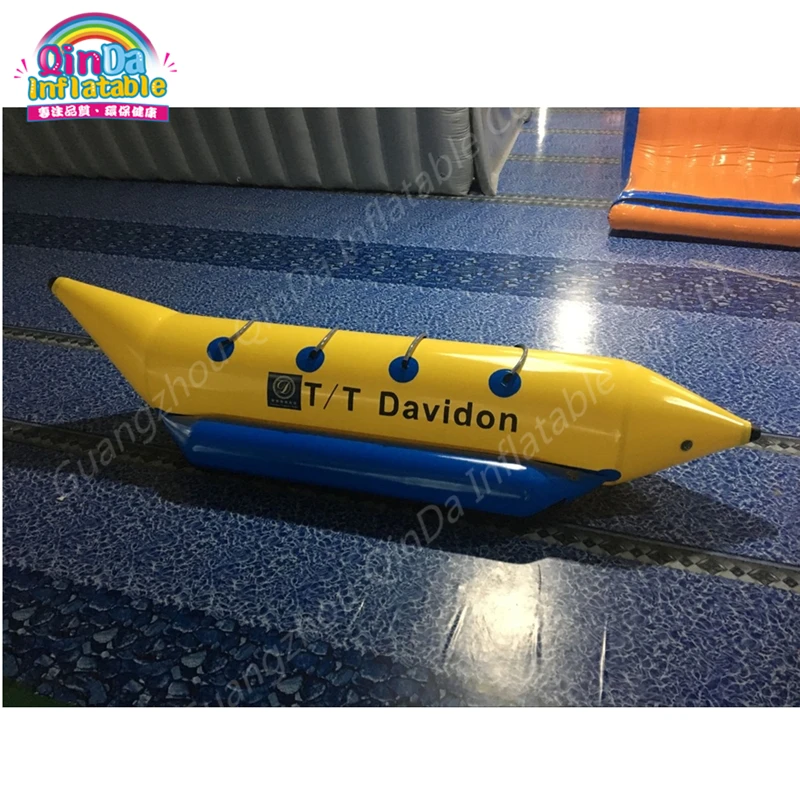 Однотрубная надувная Банановая лодка для 4 человек сидящая сверху пластиковая