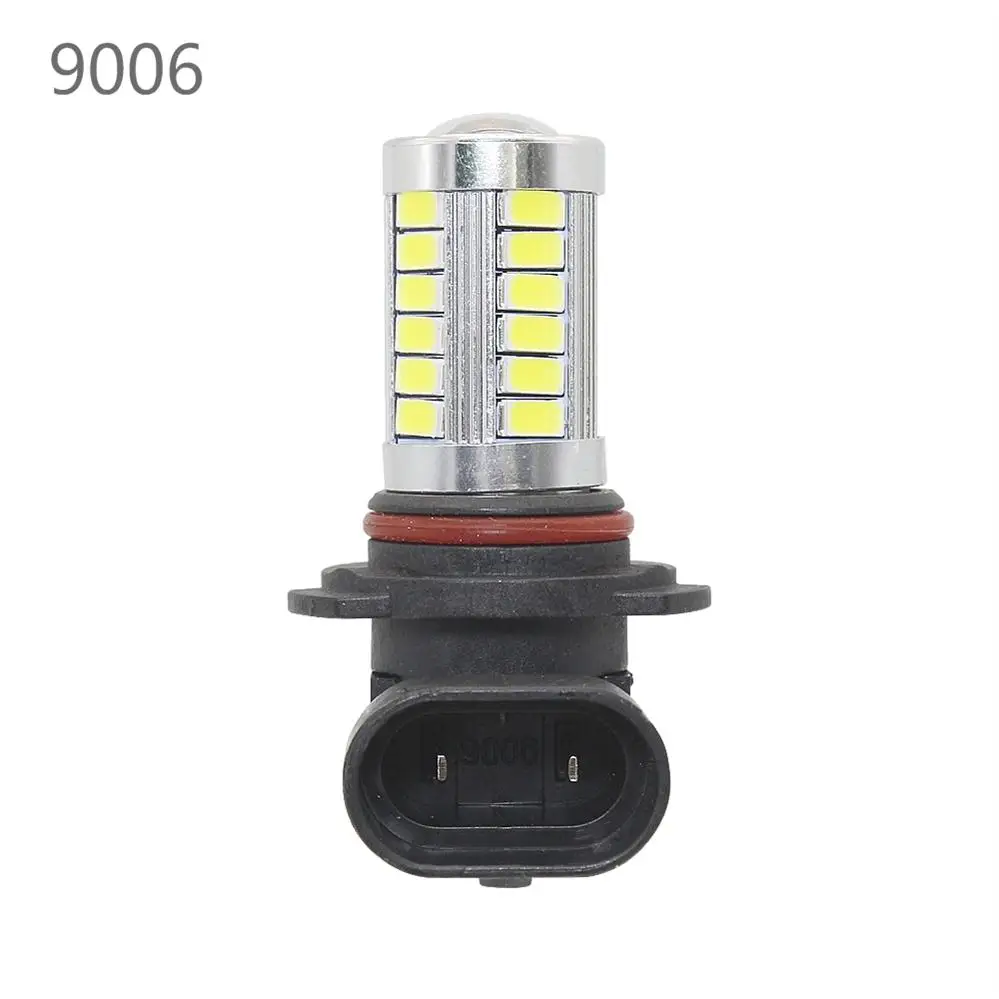 ANBLUB 1 шт. H4 H7 H11 9005 9006 1156 1157 7443 5630 SMD 33 светодиода автомобиля Автомобильная Противо-Туманная светильник задние лампы сигнальные лампы с объективом, работающего на постоянном токе 12 В - Испускаемый цвет: 9006 HB4