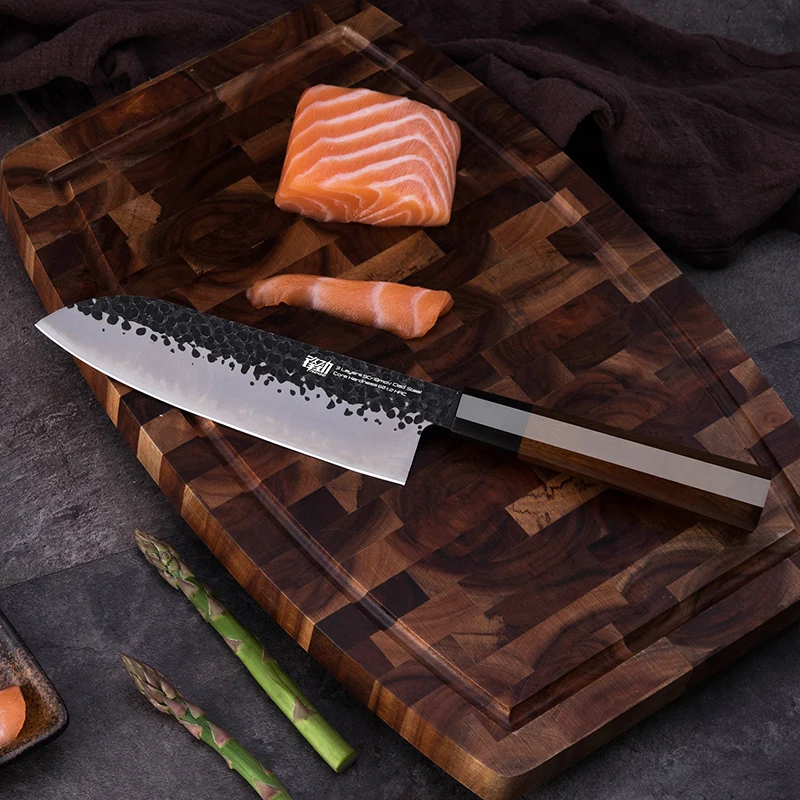 FINDKING 4 шт. стальной японский профессиональный восьмиугольный кухонный нож Nakiri