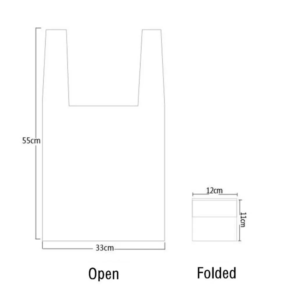 Compact Size Solid Color Foldable Oxford Cloth Shopping Bag Environment Eco-Friendly Reusable Portable Handle for Grocery | Спорт и