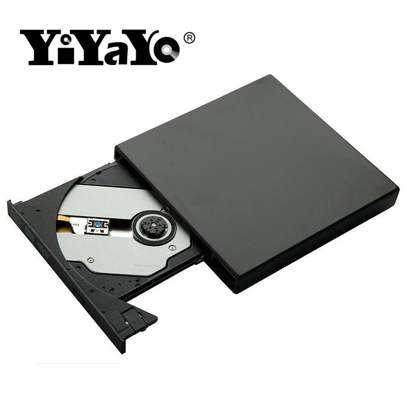 Внешний DVD Оптический привод YiYaYo USB 2 0 устройство для чтения дисков и фотографий