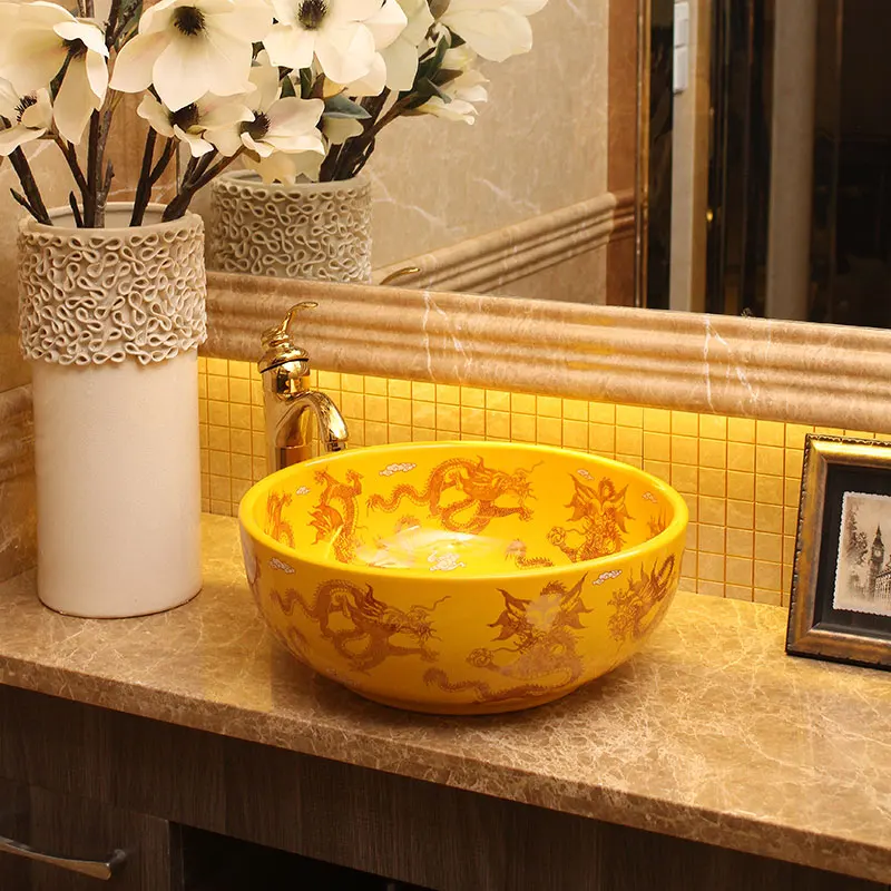 

Chinese style quality art basin wash basin counter basin wash basin