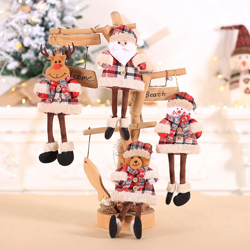 

Christmas Tree Ornaments Decorations For Home Party New Year Gift Christmas Accessories Cute Cartoon Hanging Doll Decor