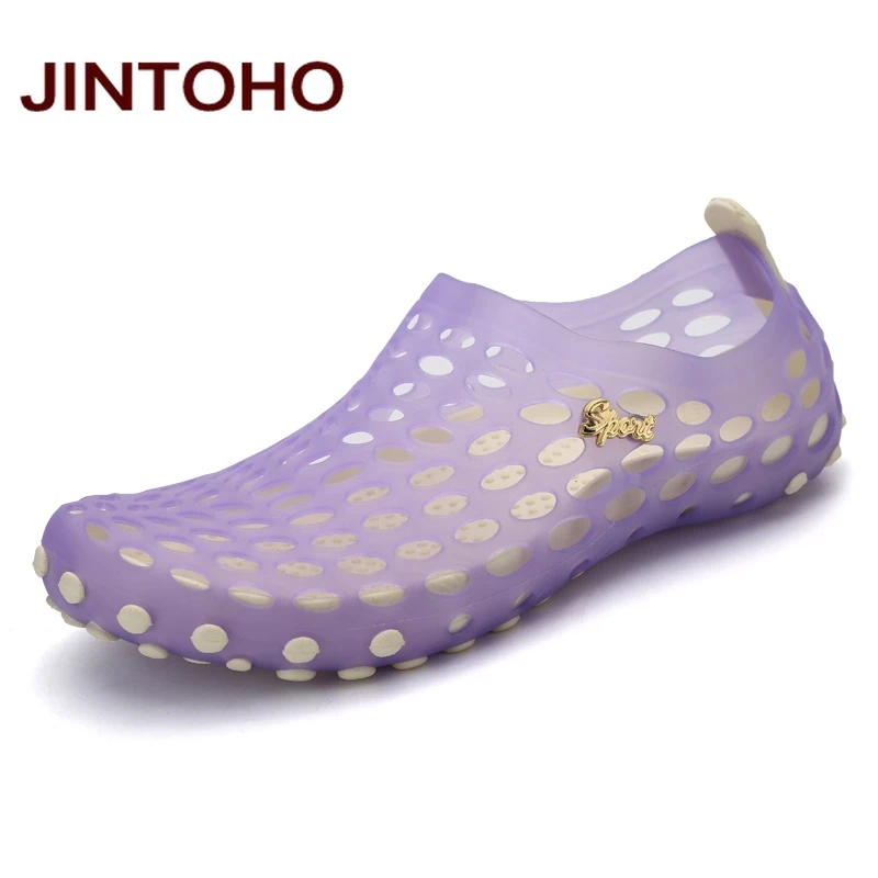JINTOHO/Новинка года; повседневные мужские сандалии известного бренда; модные пластиковые сандалии; летняя пляжная обувь; водонепроницаемая обувь; шлепанцы; экспресс - Цвет: zi se