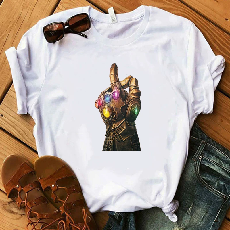 Новинка 2019 женская футболка с принтом из фильма Марвел Мстители эндшпиль модные
