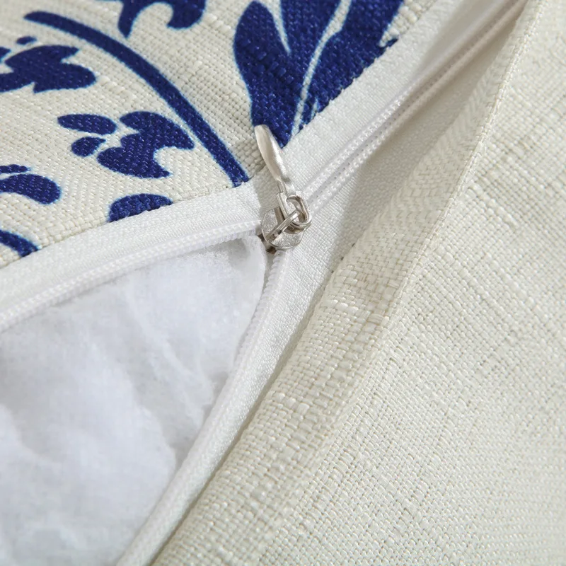 Классический винтажный синий и белый фарфоровый стиль наволочка для подушки