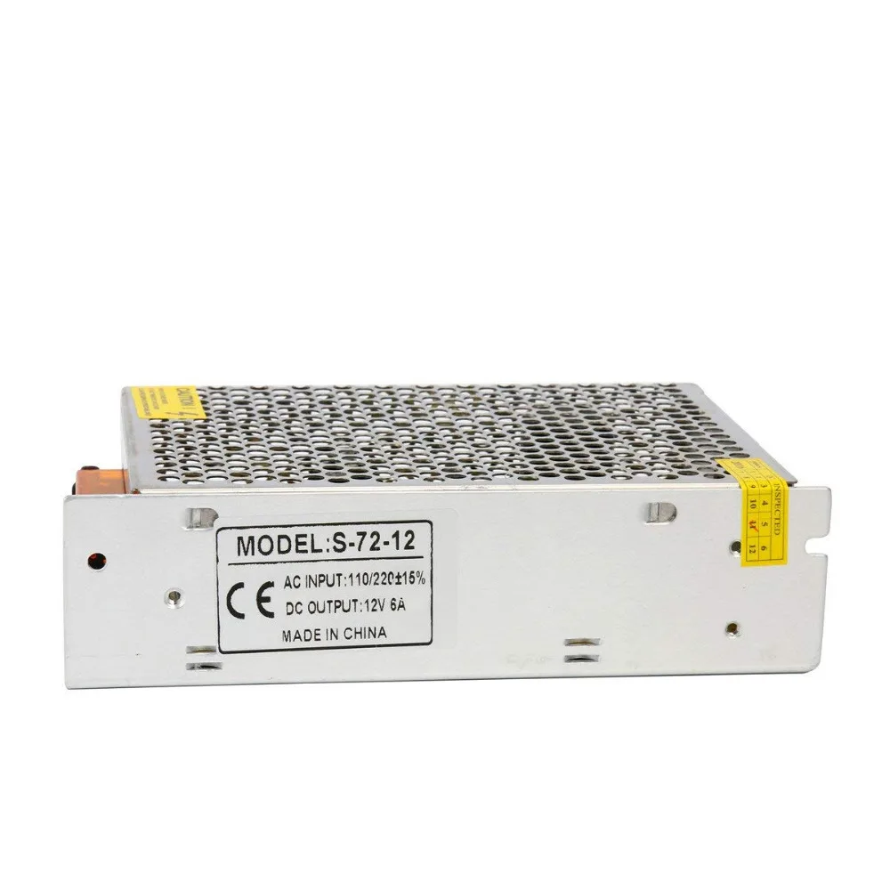 AC110V/220 В к DC12V 6A 72 Вт переключатель Питание драйвер для Светодиодный