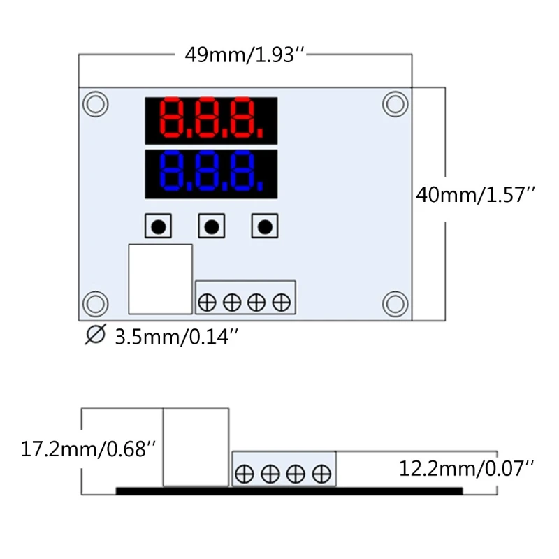 W1209S DC 12V Мини-Термостат Регулятор-50-120 C цифровой регулятор температуры