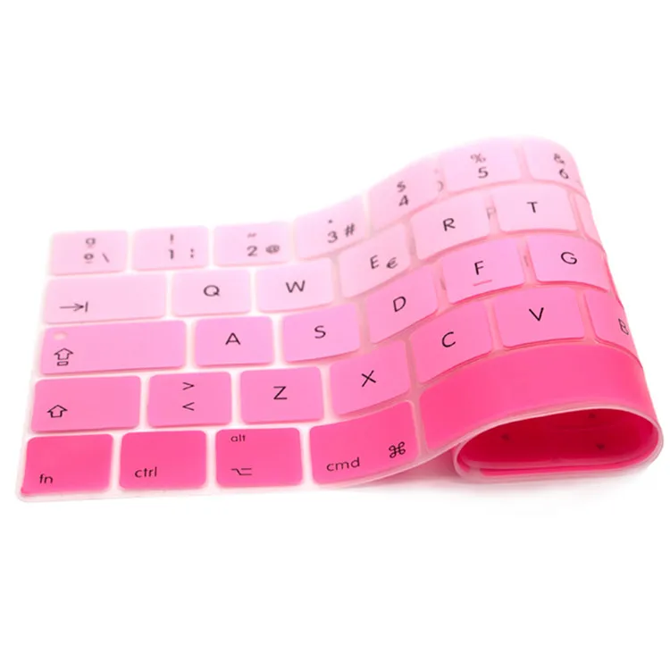 White Pink Европейская Испанская версия чехол для клавиатуры для нового MacBook Pro 1" A1706 и Pro 15" A1707 с сенсорной панелью( релиз) протектор - Цвет: White Pink