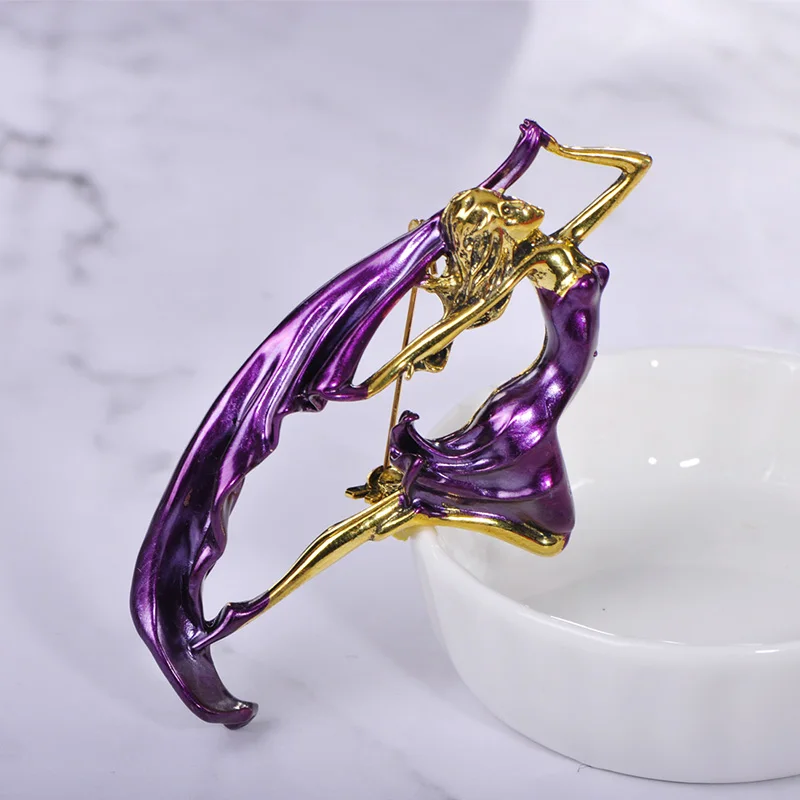 Funmor танцевальная брошь с дизайном девочка Foe Женская Мужская из эмалированного