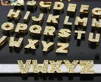 10p разноцветный Английский алфавит, стразы 8 мм A-Z Подвески с буквами DIY Аксессуары подходят 8 мм браслет и ошейник для домашних животных