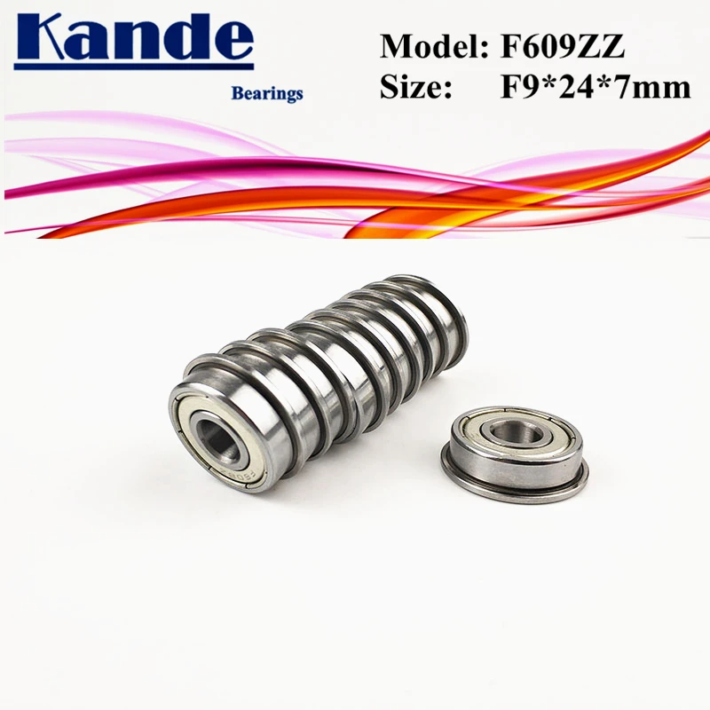 10 шт. F609ZZ F609 ZZ с фланцем миниатюрный радиальный шарикоподшипник F9 x 24x7