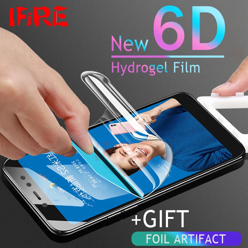 6D полное покрытие Гидрогелевая пленка для Xiaomi Redmi 4X Note 4 Защита экрана 5 Plus 5A