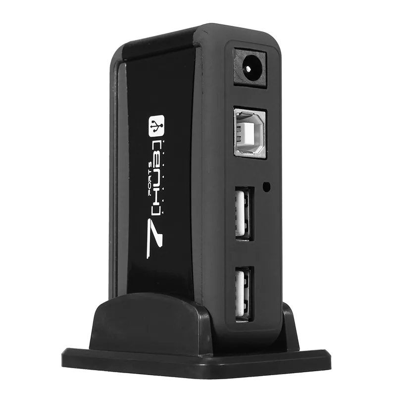 Высокоскоростной 7 портовый вертикальный концентратор USB 2 0 адаптер питания