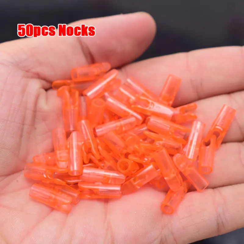 Orange2 24 шт., для охоты, стрельбы из лука, алюминиевая булавка для ID 4,2 мм, 6,2 мм, карбоновый вал для стрел, сделай сам+ болты для стрел, булавка, размер L, стрелка Nock - Цвет: Orange2