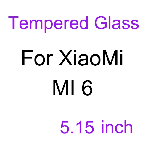 For XiaoMi 6 2 шт 9H полный Чехол из закаленного стекла для Xiaomi mi A1 6 5S Red mi Note 4X4 Pro 4A 3S 3 Pro mi 6 mi 5 mi 5S mi 5X Защита для экрана - Цвет: For XiaoMi 6
