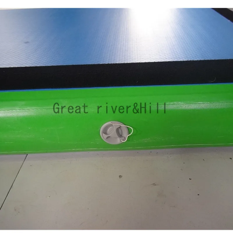 Great river hill fitness mat inflatable air track durable blue&ampgreen 8m x 2m 0.2m | Спорт и развлечения