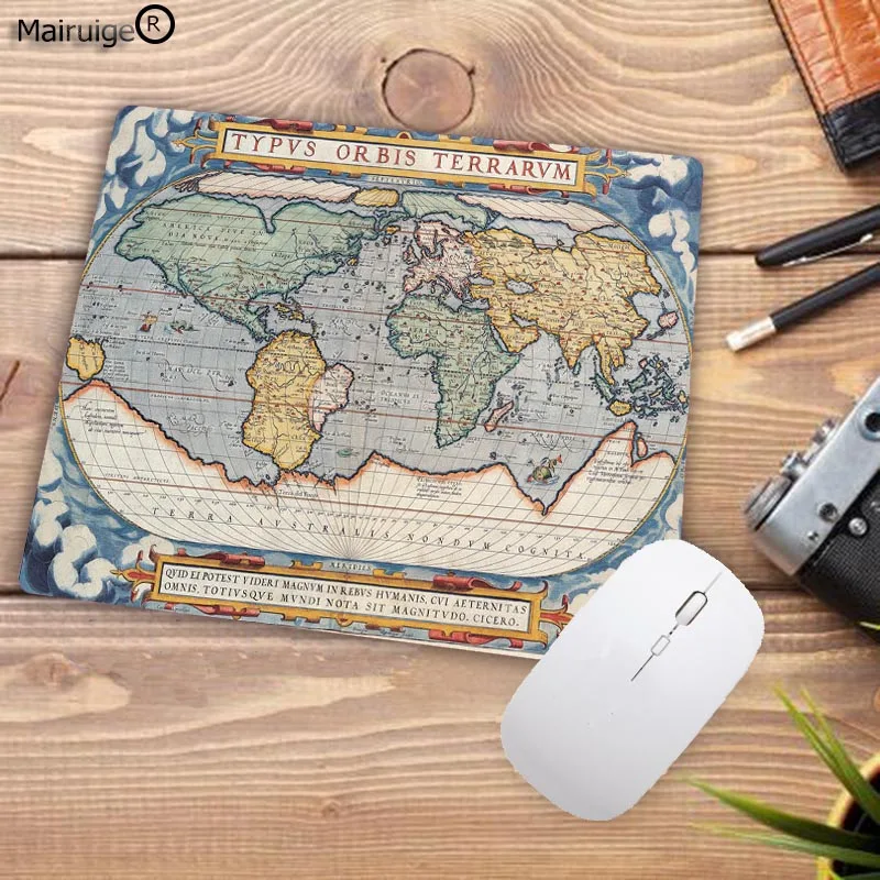 Mairuige Cheap Old World Map Luxury Printing Non Slip Durable Rubber Gaming Speed Mousepad Big promotion For Russia 22X18CM | Компьютеры и