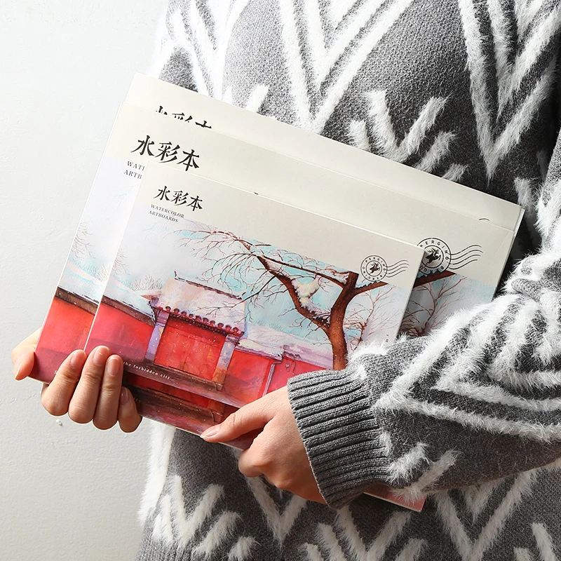 Bgln Forbidden City snow series A3A4 Акварельная ручная роспись свободные листочки тонкие линии