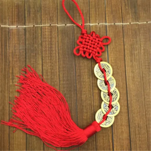 Китайские медные монеты красный узел Фен Шуй