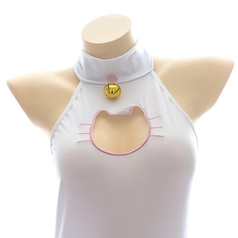 Милый сексуальный купальник с открытой грудью в виде кошки соблазнительное