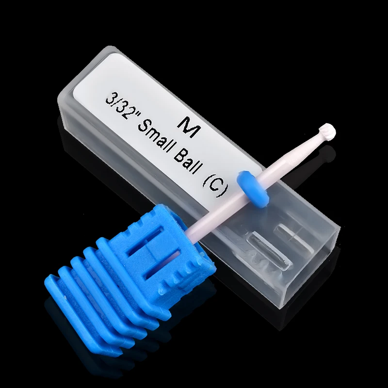 1Pc Ceramics & Alloy Small Round Head Nail Equipment Drill Machine Manicure Rotary Milling Cutter Bits Tool Kit | Красота и