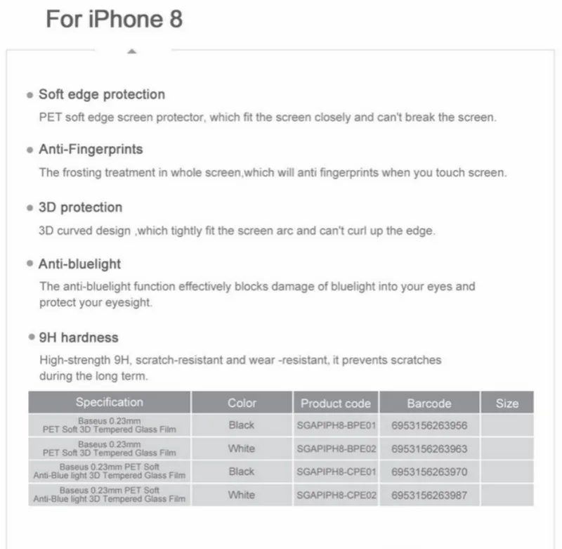 Закаленное стекло baseus для iPhone X, защитная ультратонкая 3D Защитная пленка с боковым краем 9H для iPhone 10