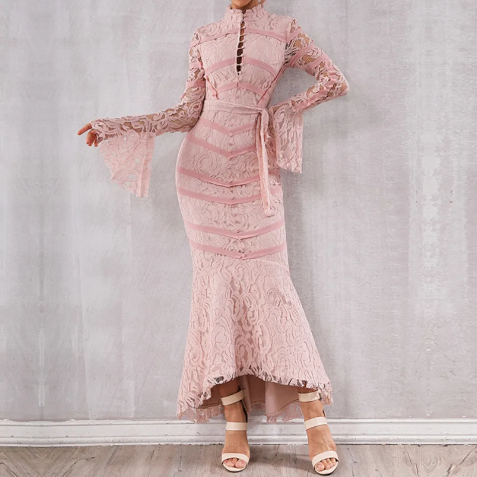 DressBird женские осень зима длинный рукав Утягивающее бодикон Платье Vestidos