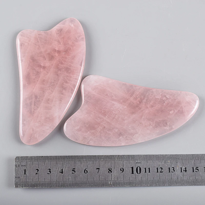 1 шт. большая Роза Кварц Для лица Gua Sha инструмент натуральный камень уход средства