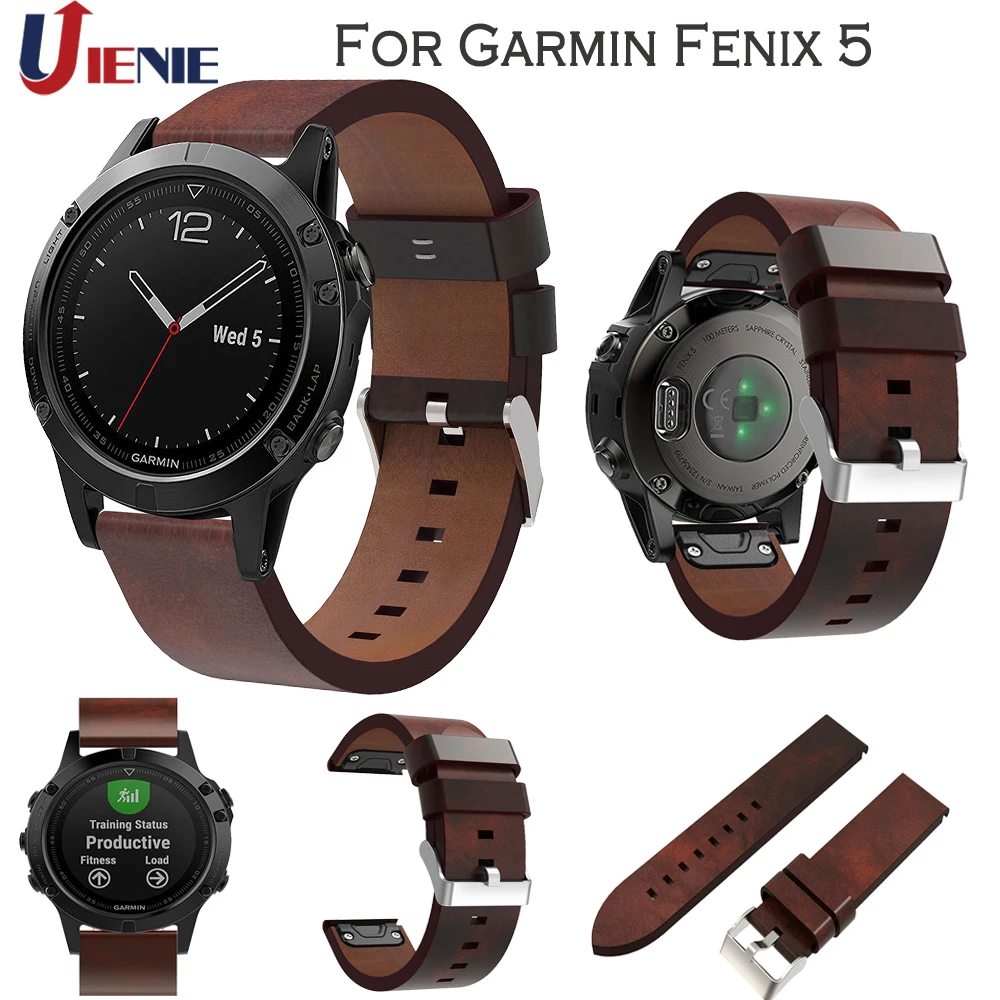 Кожаный ремешок для часов Garmin Fenix 6/5/5Plus/Forerunner 935 22 мм спортивный сменный