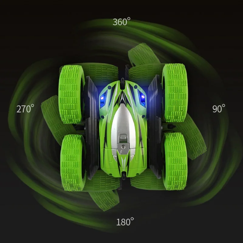 1/28 2 4 г RC Stunt Car игрушки удаленного Управление Off Road Электрический Race Двусторонняя