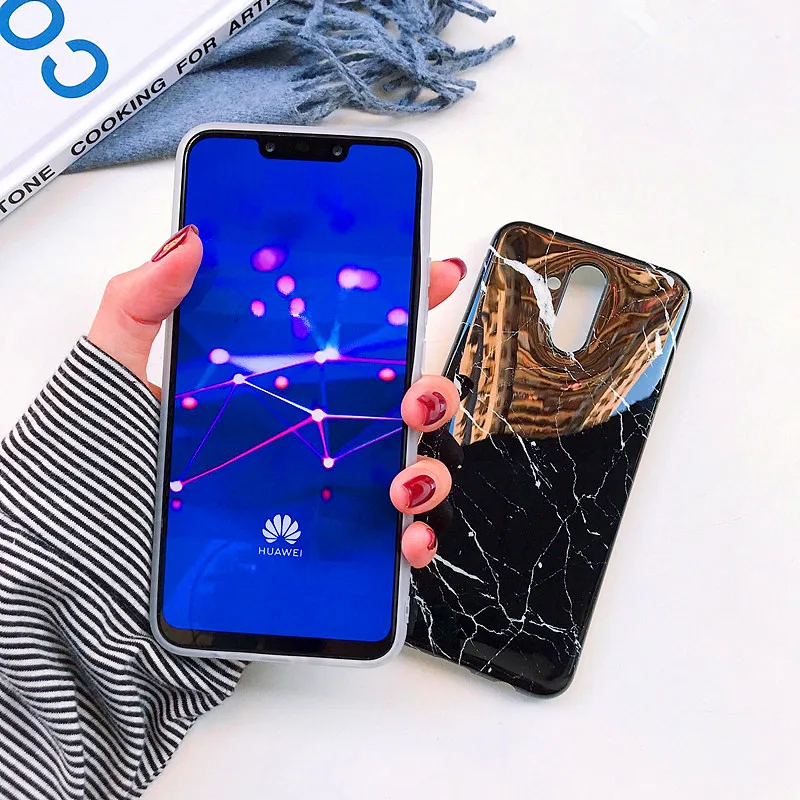 Marble Case For Huawei P20 P30 Pro Lite Cases Soft TPU Back Cover Mate20 Nova3e 3i 4e |