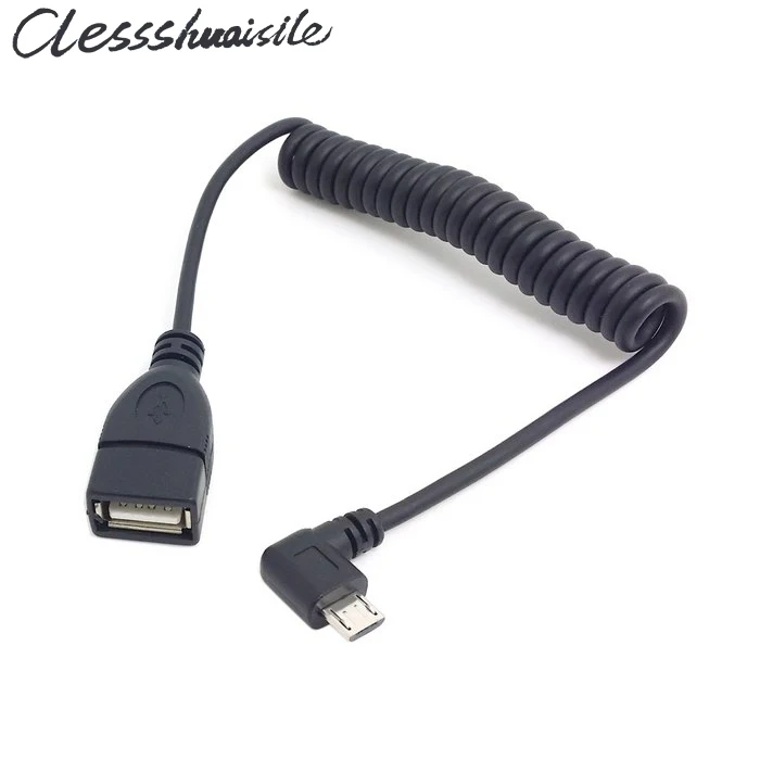Оптовая продажа 100 см 1 м 3 фута 90 градусов левый угловой микро USB 5Pin OTG разъем