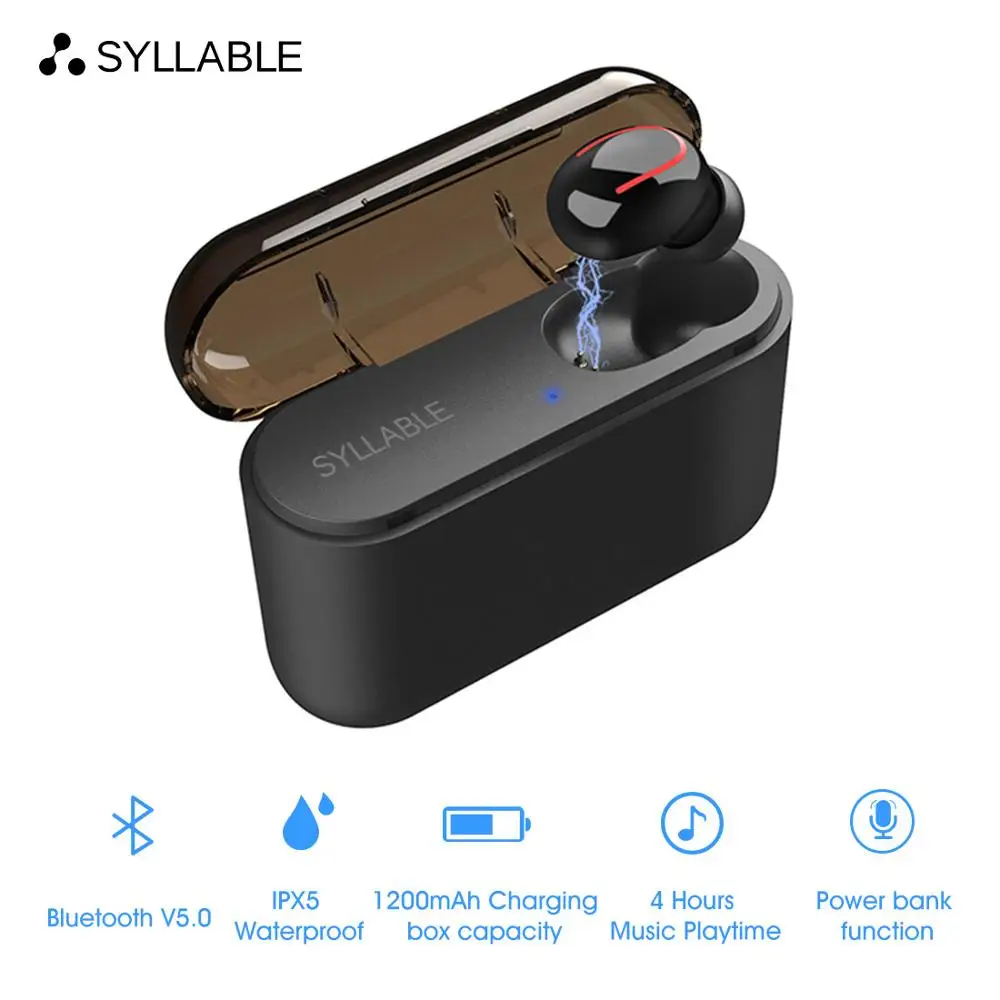 Оригинальные SYLLABLE Q32 Bluetooth V5.0 мини Беспроводные спортивные наушники для Android IOS