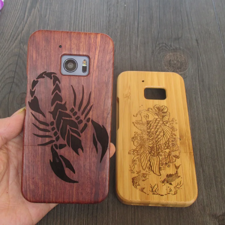 Классическая Бамбук Дерево Чехол Для Телефона HTC M10 Древесины Случае One