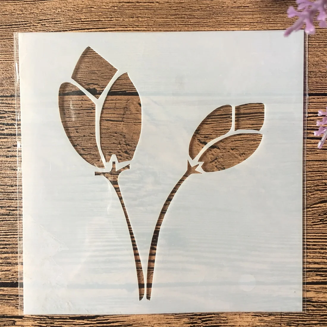 1 шт цветок тюльпана DIY Craft наслоения Трафареты настенная живопись штампованная